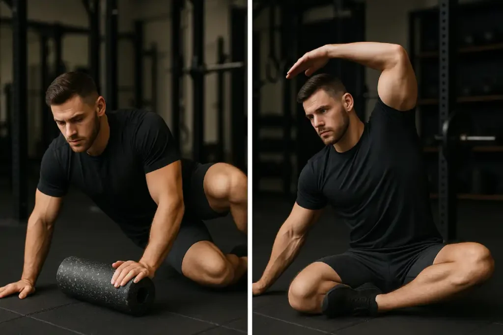 foam rolling vs stretching comparison for recovery