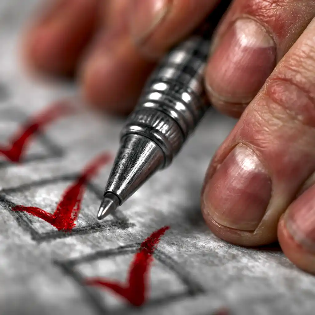 Simple daily checklist tracking kept promises for mental toughness training